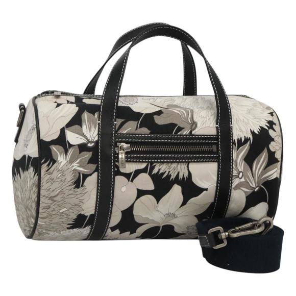 BURBERRY Hand Bag Canvas 2way Black Auth 125906 - Picture 1 of 16